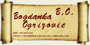 Bogdanka Ogrizović vizit kartica